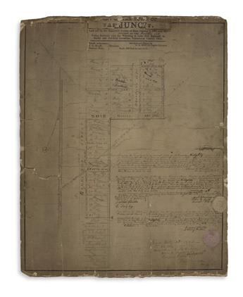 (MANUSCRIPT MAP -- OHIO.) Hoover, Oliver H., surveyor. Two nineteenth-century manuscript survey plats